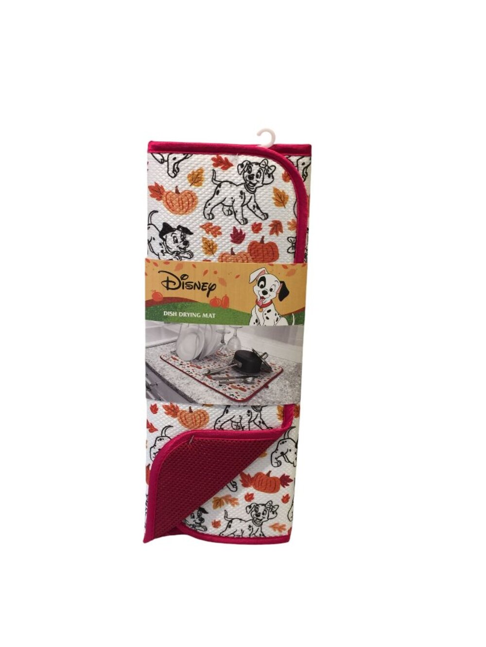 Disney 101 Dalmatians Autumn Themed Pumpkins Dish Drying Mat 16" x 18"